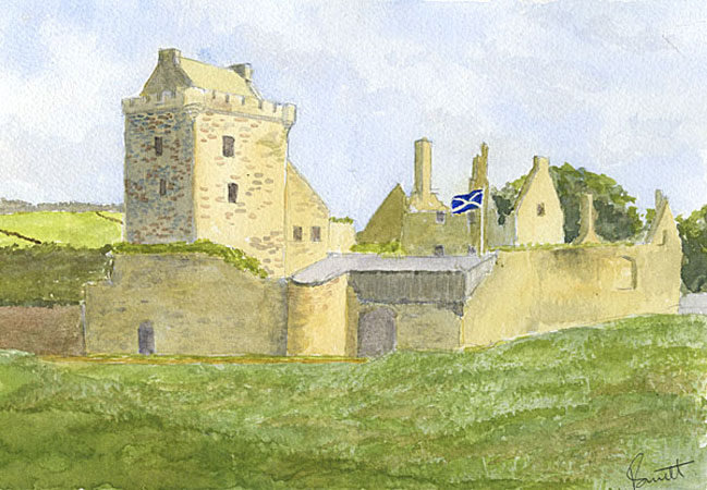 Father's watercolour of Balgonie Castle