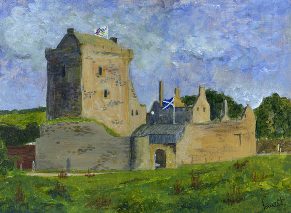 Painting of Balgonie Castle